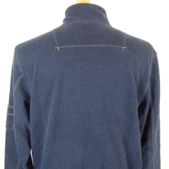 DUCK & COVER navy zip card-jacket athliesure cotton terry M - Picture 4 of 7